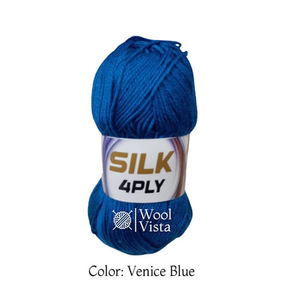 SUPER SOFT SILKY YARN BALL (PACK OF 4 YARN BALLS)