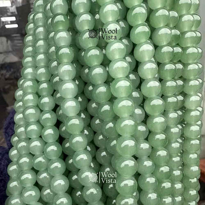 GLASS IMITATION JADE BEADS – 100PCS STRAND FOR DIY JEWELRY MAKING