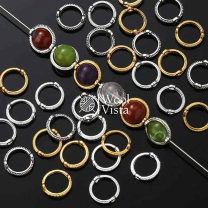 VINTAGE ROUND & HEXAGON BEAD CONNECTING RINGS