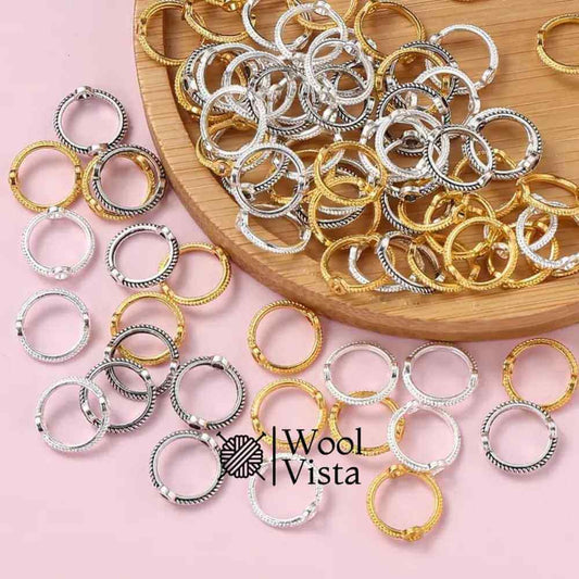 VINTAGE ROUND & HEXAGON BEAD CONNECTING RINGS
