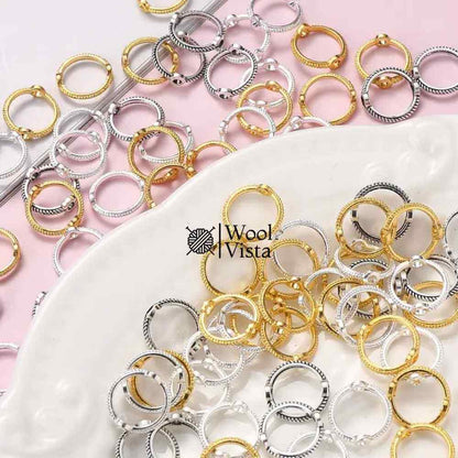 VINTAGE ROUND & HEXAGON BEAD CONNECTING RINGS