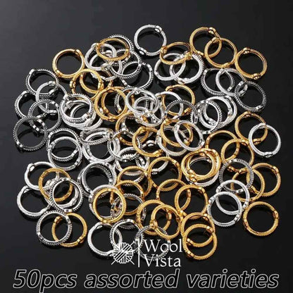 VINTAGE ROUND & HEXAGON BEAD CONNECTING RINGS