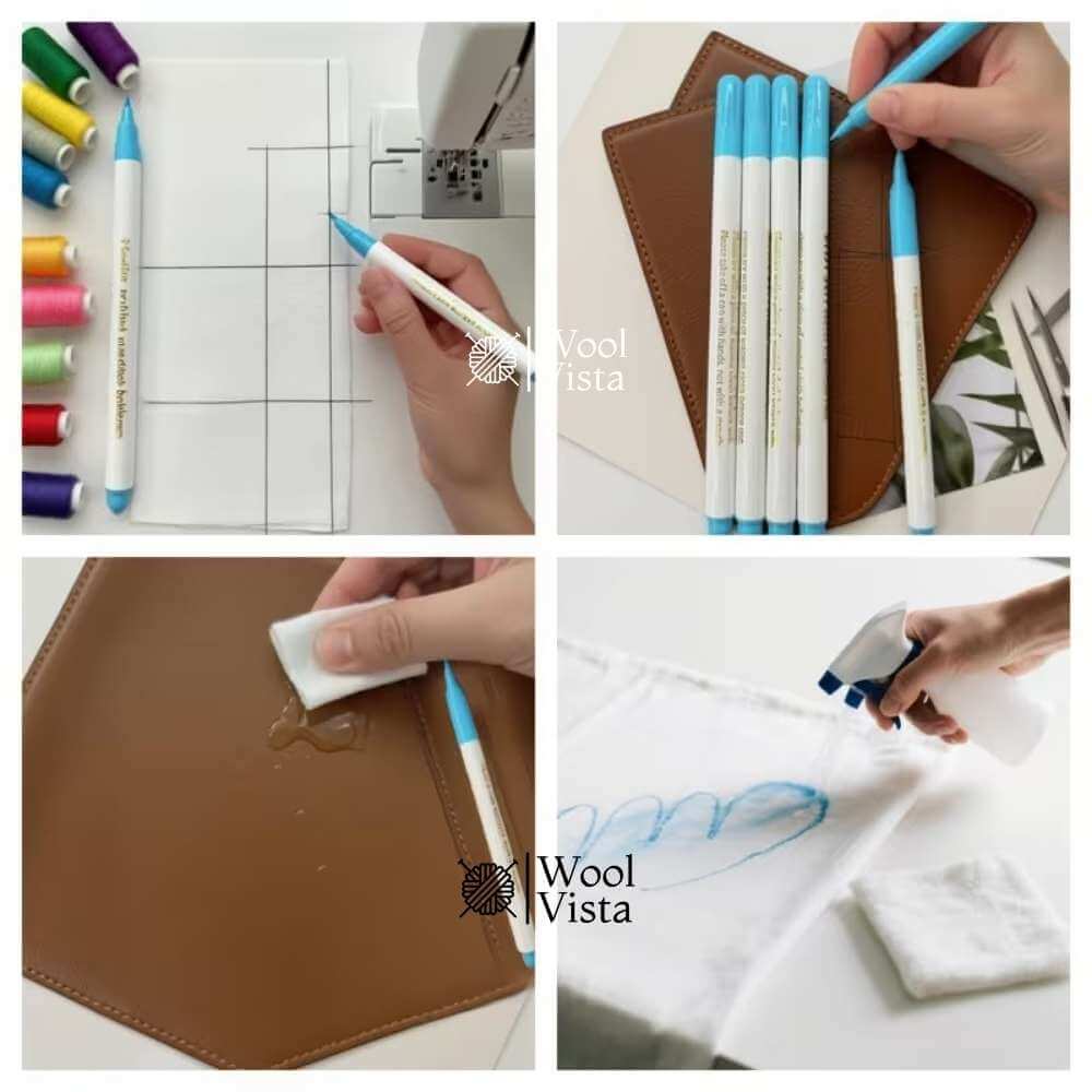 WASHABLE REMOVABLE FABRIC MARKER – WATER-SOLUBLE FABRIC PEN FOR SEWING, EMBROIDERY & DIY CRAFTS