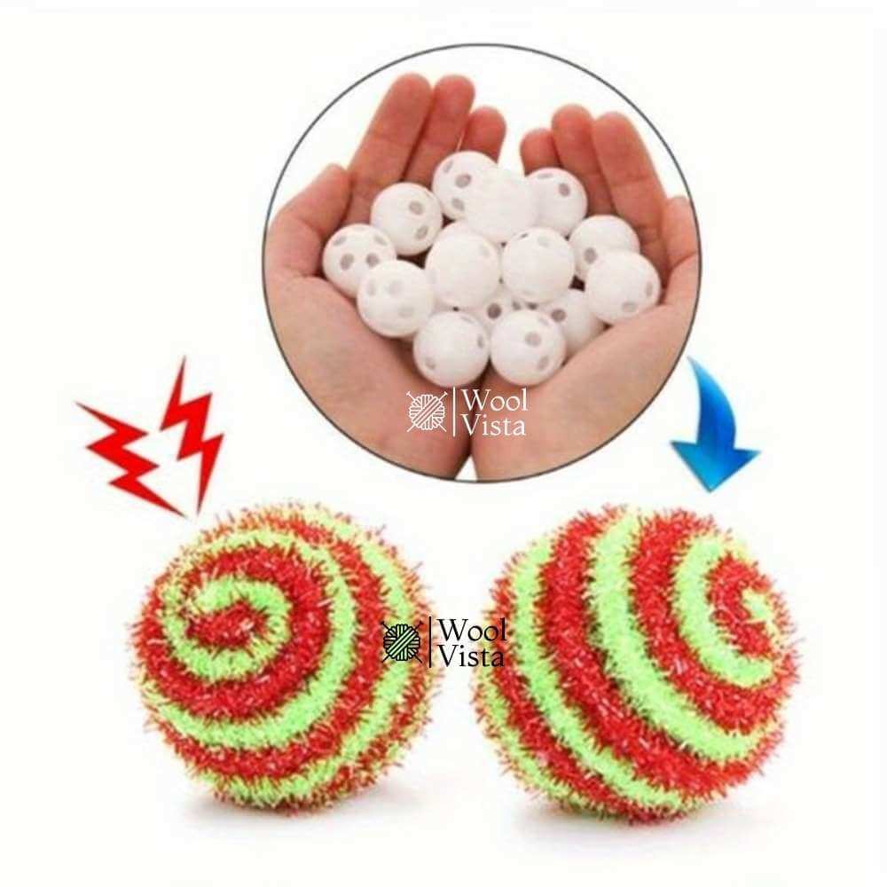 WHITE PLASTIC RATTLE BALLS 24MM – SQUEAKY CAT & SMALL PET TOY ACCESSORIES (PACK OF 5)