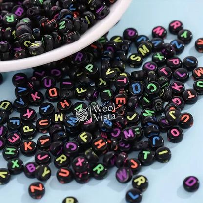 ACRYLIC ALPHABET BEADS A–Z – LETTER BEADS FOR BRACELETS, NECKLACES, KEYCHAINS & DIY JEWELLERY CRAFTS