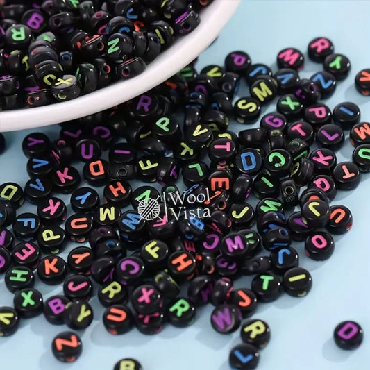 ACRYLIC ALPHABET BEADS A–Z – LETTER BEADS FOR BRACELETS, NECKLACES, KEYCHAINS & DIY JEWELLERY CRAFTS