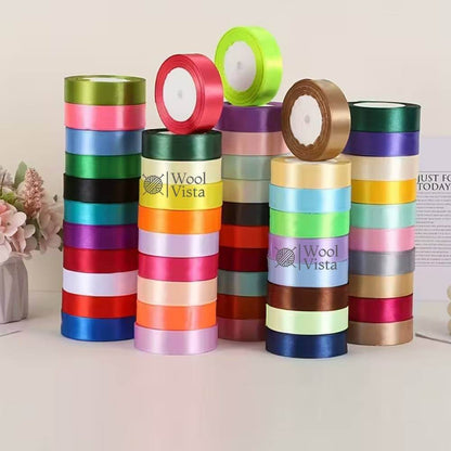 WIDE ELEGANT POLYESTER RIBBON – 25 YARDS (1 INCH / 2.5CM) FOR WEDDINGS, GIFTS, PARTIES & DIY CRAFTS
