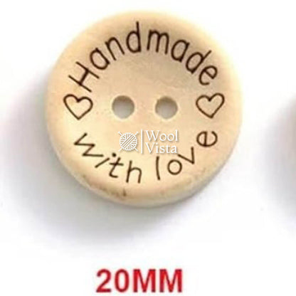 WOODEN BUTTONS - (PACK OF 10)