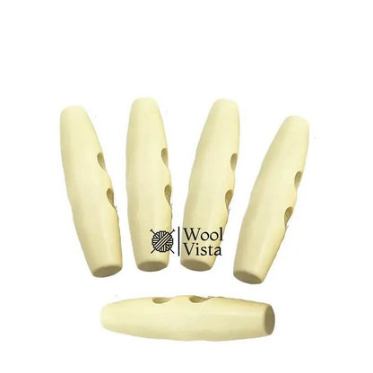 WOODEN OLIVE-SHAPED BUTTONS - TWO-HOLE BUTTONS FOR WOOL COATS AND WINDBREAKERS
