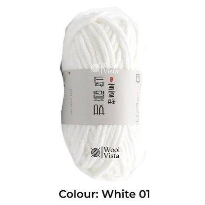 100G ICE THREAD POLYESTER YARN – SOFT CHUNKY YARN FOR KNITTING, CROCHET, BLANKETS, SCARVES & DIY CRAFTS
