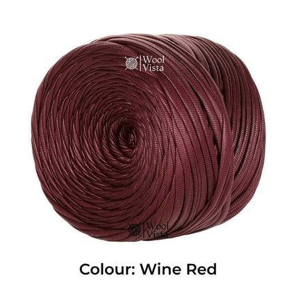 200G FAUX LEATHER T-SHIRT YARN – 60M SOFT WOVEN RIBBON YARN FOR CROCHET BAGS, KNITTING & HOME DECOR