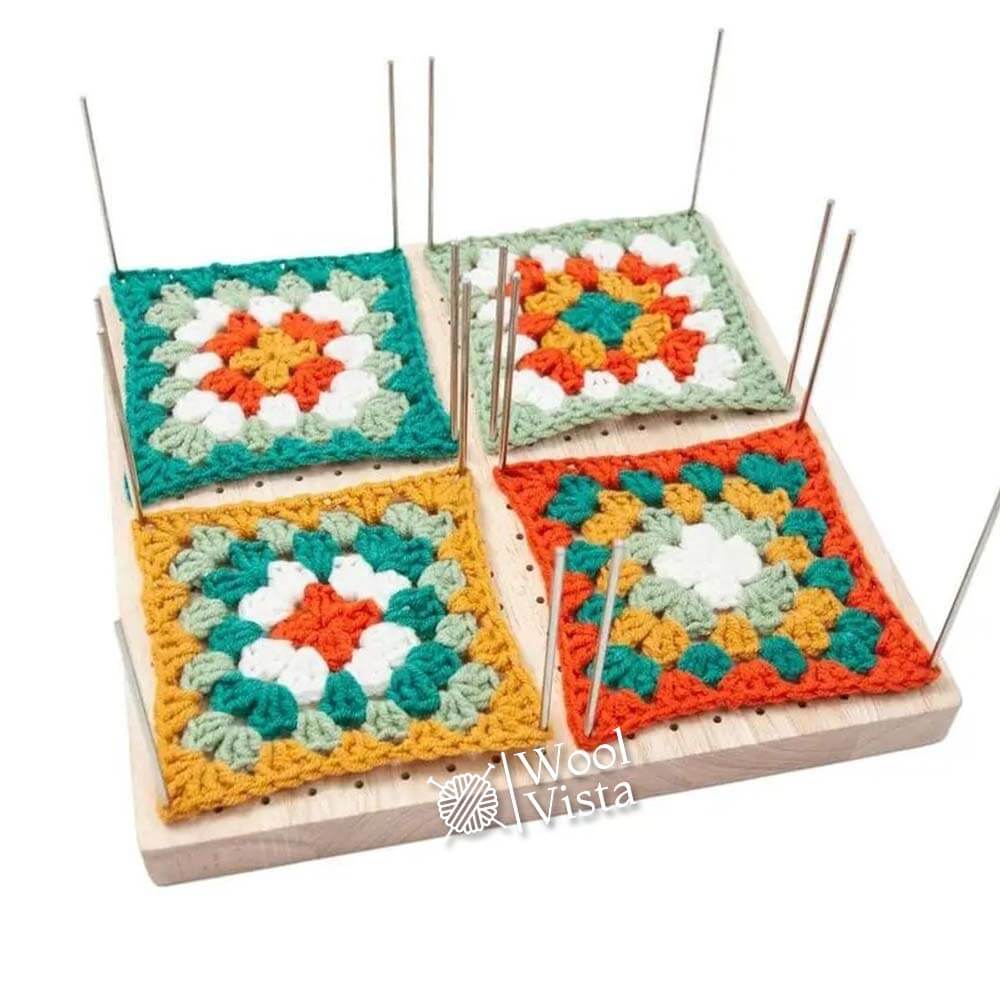 WOODEN BLOCKING BOARD (FOR GRANNY’S SQUARE)