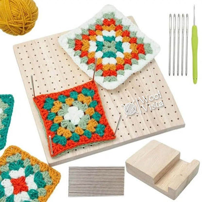 WOODEN BLOCKING BOARD (FOR GRANNY’S SQUARE)