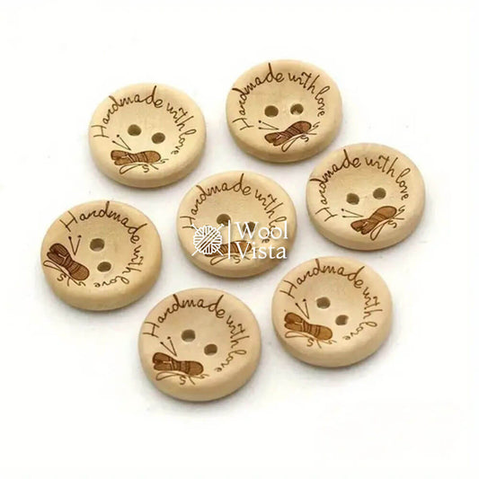 WOODEN BUTTONS - (PACK OF 10)