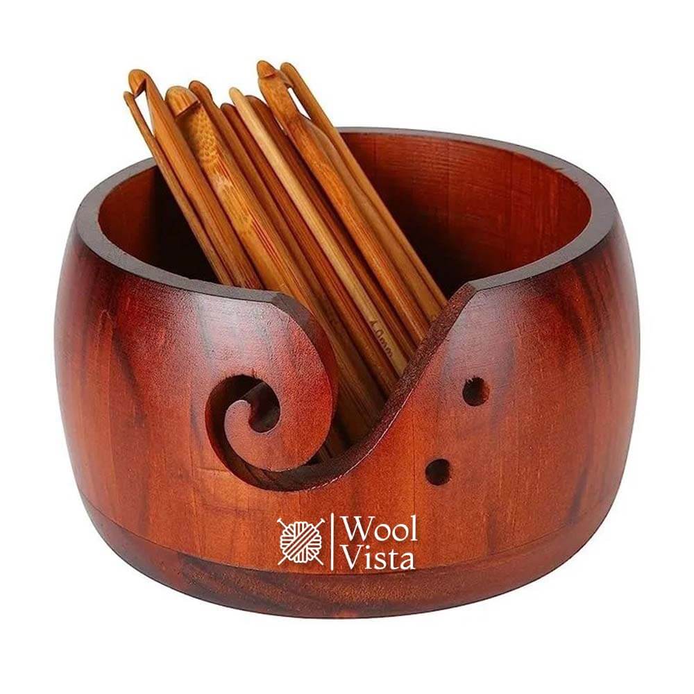 WOODEN YARN BOWL