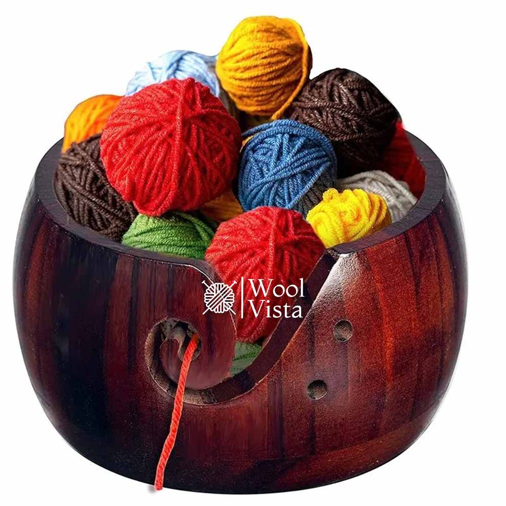 WOODEN YARN BOWL