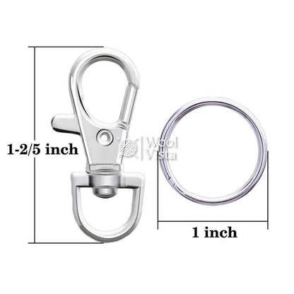 KEYCHAIN SET WITH SWIVEL LOBSTER CLASPS - (5 PIECES)