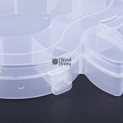 CLEAR PLASTIC STORAGE BOXES – MULTI-COMPARTMENT ORGANIZER FOR JEWELRY, BEADS & DIY CRAFTS