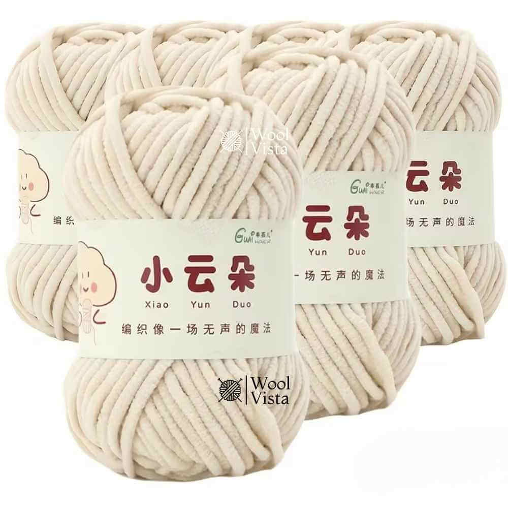 THIN CHENILLE PLUSH YARN – SOFT BLANKET & CROCHET YARN FOR KNITTING, DIY CRAFTS