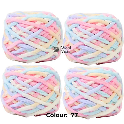 SUPER CHUNKY MULTI COLOR KNITTING BLANKET YARN