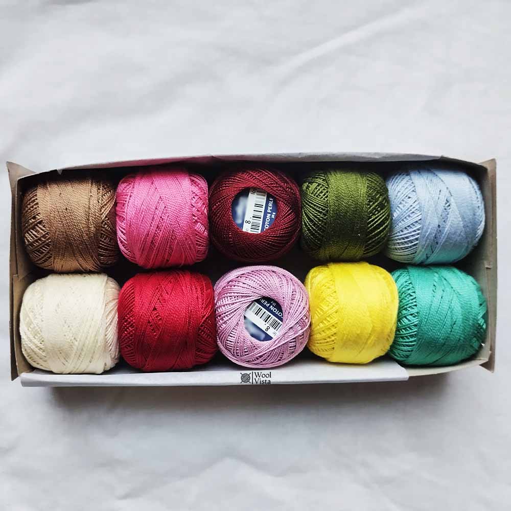 MULTI COLOR COTTON EMBROIDERY THREAD BALLS - PACK OF 10