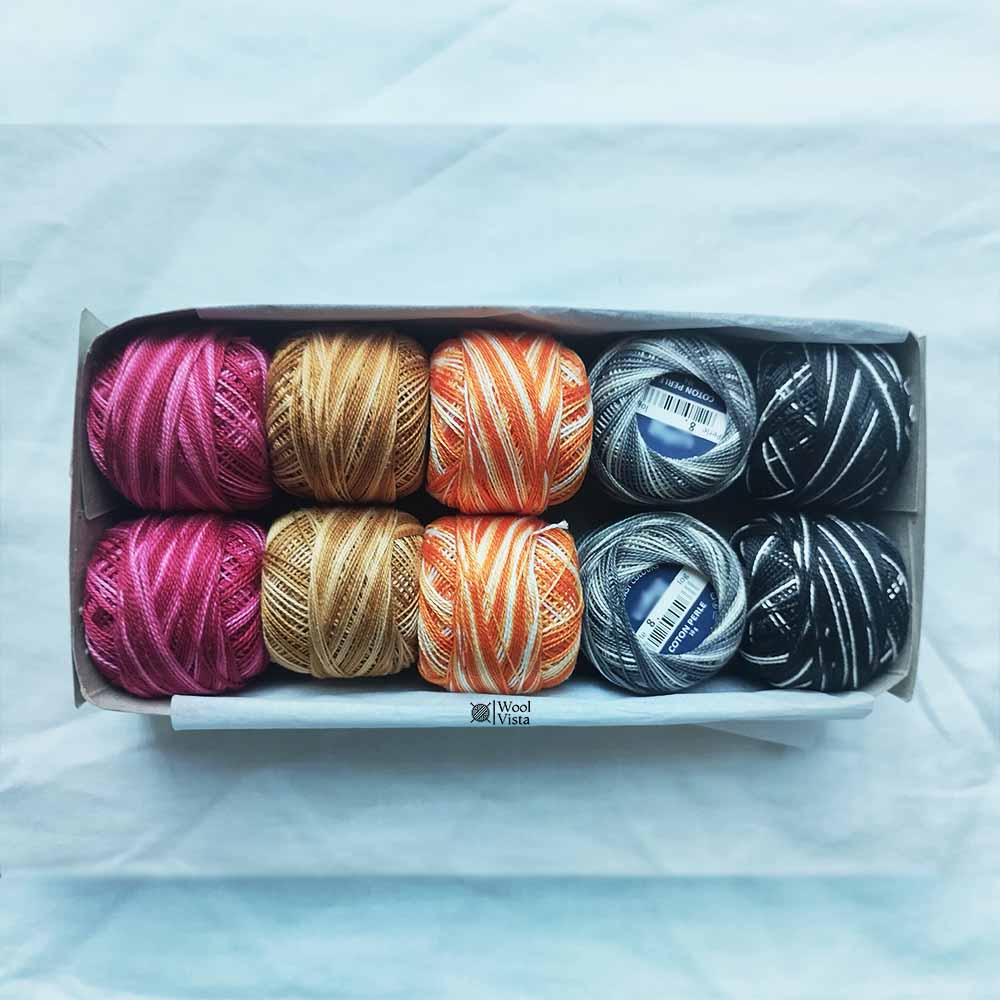 MULTI COLOR COTTON EMBROIDERY THREAD BALLS - PACK OF 10