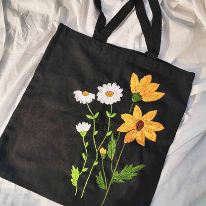 HAND EMBROIDERED TOTE CANVAS BAGS