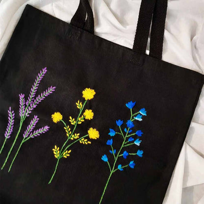 HAND EMBROIDERED TOTE CANVAS BAGS