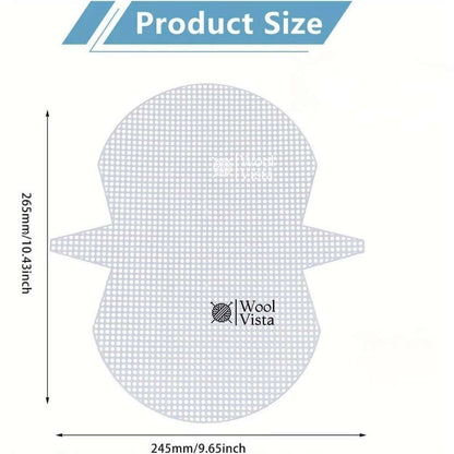Crossbody bag plastic mesh canvas sheet size chart, 26.5 cm x 24.5 cm