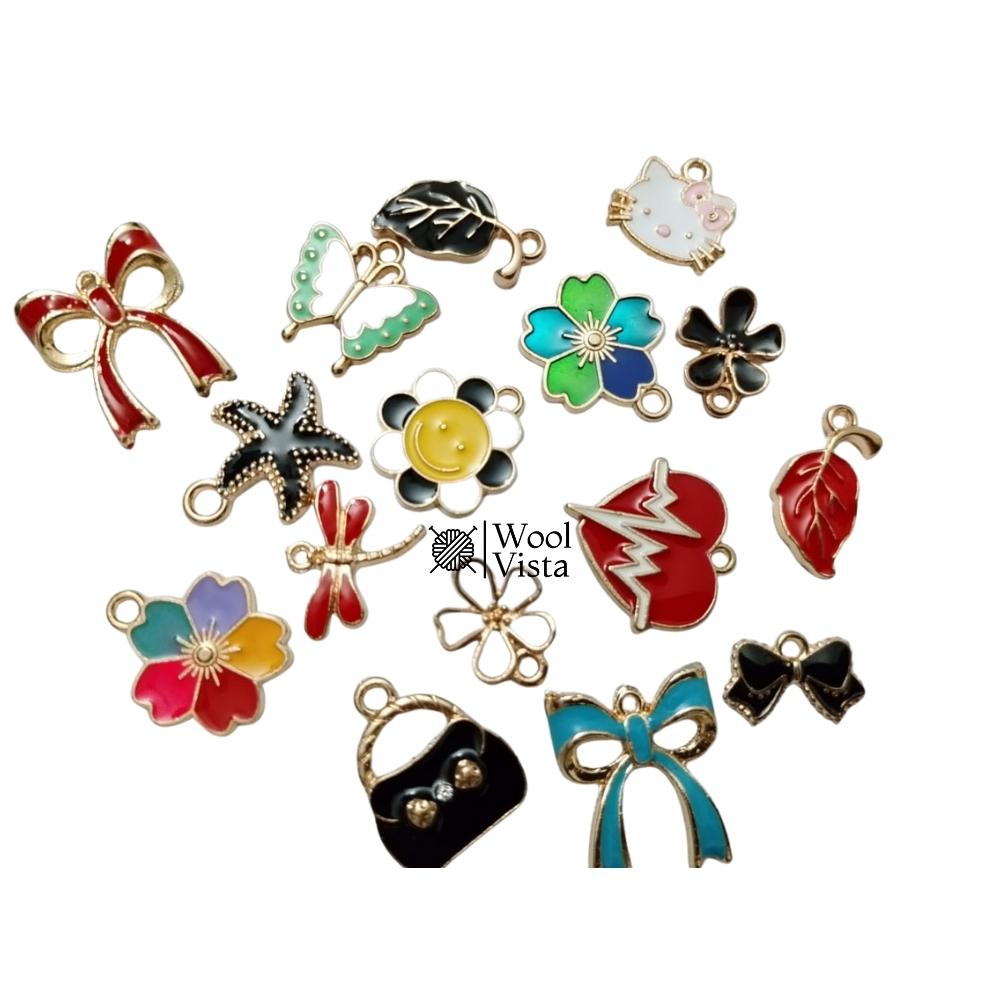 CHARMS SET FOR JEWELRY MAKING & DIY CRAFTING – (PACK OF 10) ASSORTED LARGE CHARMS