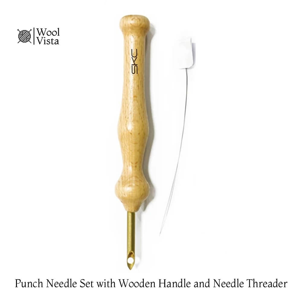 PUNCH NEEDLE SET WITH WOODEN HANDLE